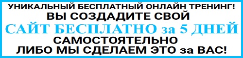 сделать сайт за 5 дней