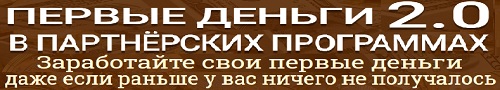 первые деньги в партнёрских программах