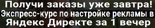 курс по настройке рекламы в Яндекс Директе за 1 вечер