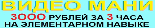ВидеоМани. 3000 рублей за 3 часа без вложений
